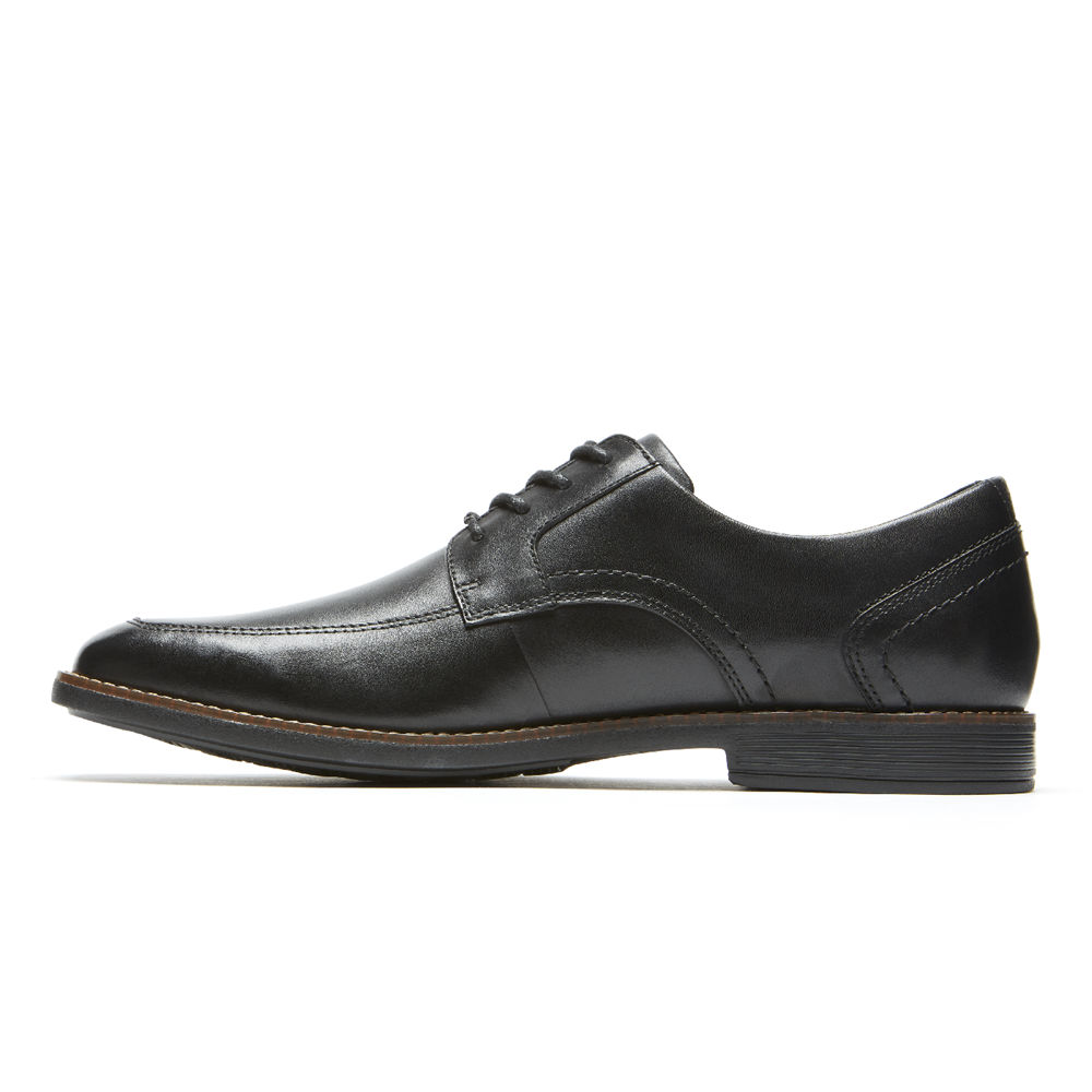 Rockport Singapore Mens Oxfords - Braylon Apron Toe Black - RS9072681